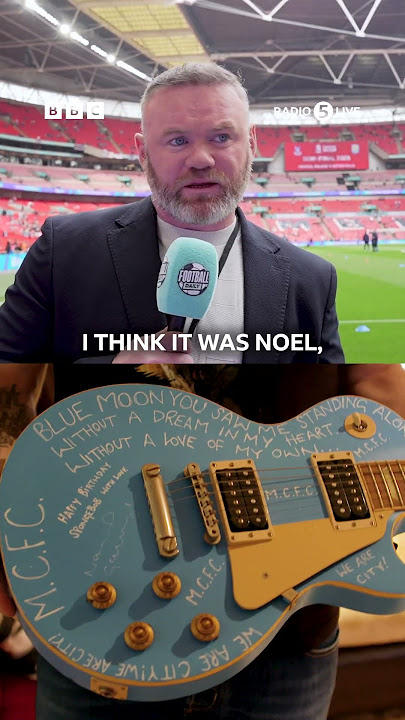 When Noel Gallagher defaced Wayne Rooney’s guitar! 😅 #FootballDaily #BBCSounds