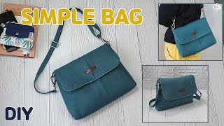DIY SIMPLE SHOULER BAG/ Making a simple bag with one pattern/ sewing tutorial [Tendersmile Handmade]