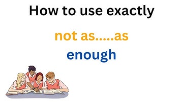 ⭐How to use exactly "not as....as", "enough"⭐Essential English Grammar