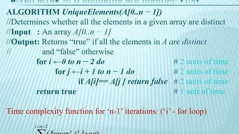 Non Recursive Algorithm Analysis
