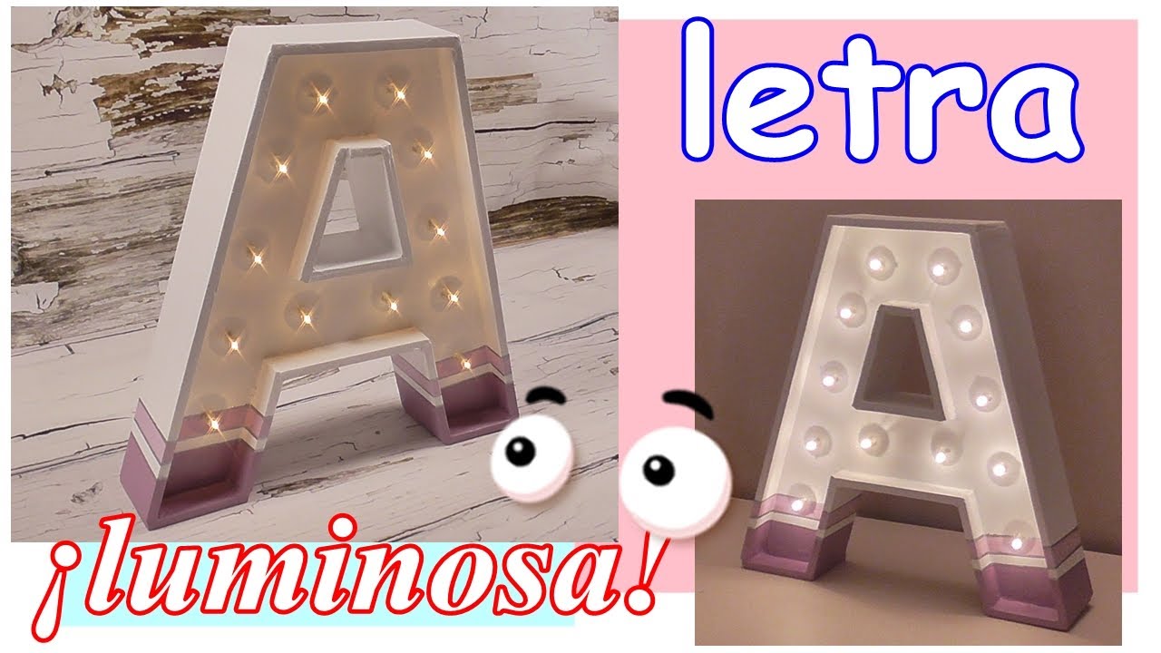 Light letter made of DIY carton. Decorative lamp. 3D letters 