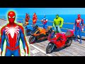 SPIDERMAN X POMNI X GTA 6 LUCIA | Epic New Stunt Race For Motor Racing Challenge #866