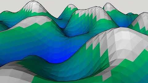 Ruby Sketchup Script MakeUp-3 (Enhanced Color Mapped 3D Terrain  via Perlin Noise)