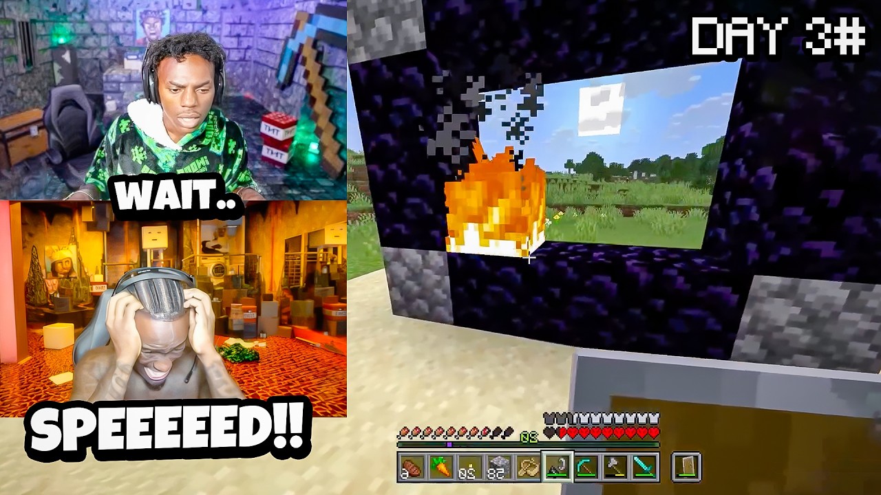 Funniest Speed & Kai HARDCORE Minecraft Moments DAY 3