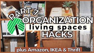 *NEW* Dollar Tree LIVING SPACE Organization HACKS /Amazon & IKEA ideas Living Room, Home Office, Bed