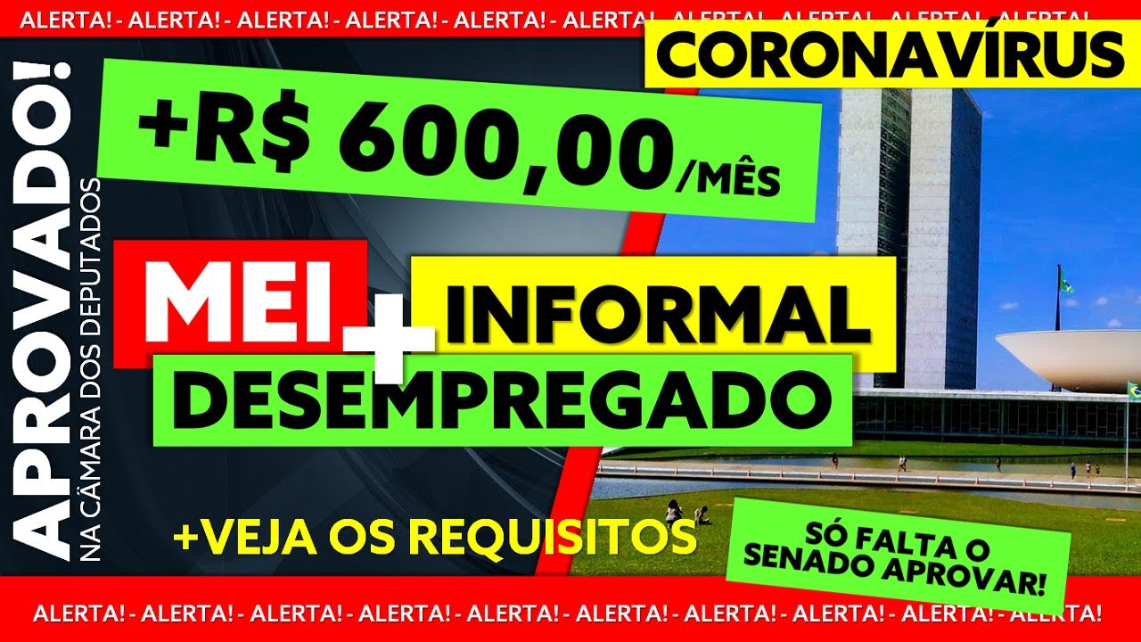 APROVADO! 600 REAIS PARA MEI | TRABALHADOR AUTÔNOMO | INFORMAL ...