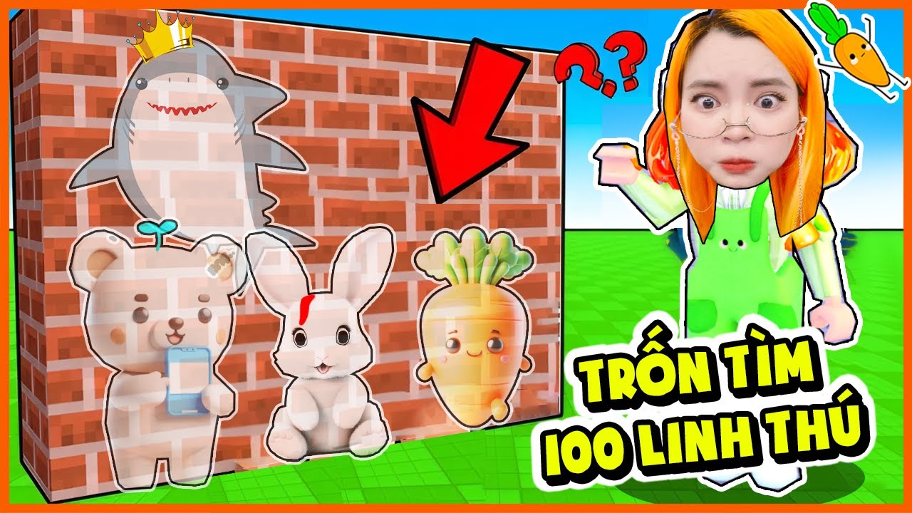 Kamui Thử Thách TRỐN TÌM 100 LINH THÚ Trong Roblox