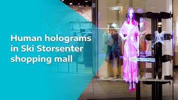 Holographic Humans in Ski Storsenter Shopping Mall