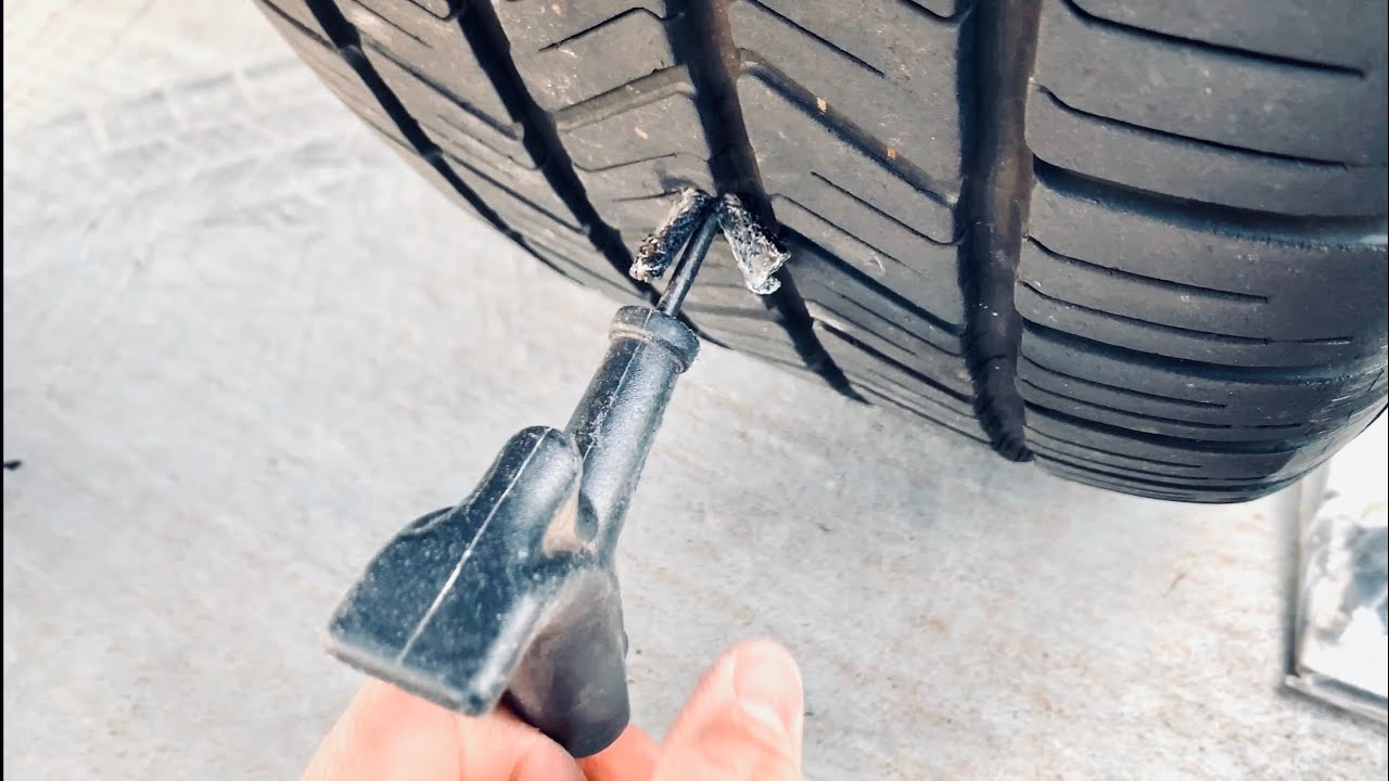 FASTEST METHOD to FIX A FLAT TIRE - NO JACK NEEDED! - YouTube