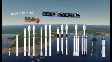 History of SpaceX Rockets in SimpleRockets 2