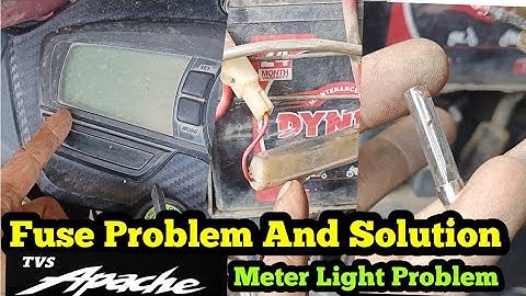 #Apachi Fuse problem And Solution ||Apachi RTR160/180 ||Meter Light Problem Apachi #tvs