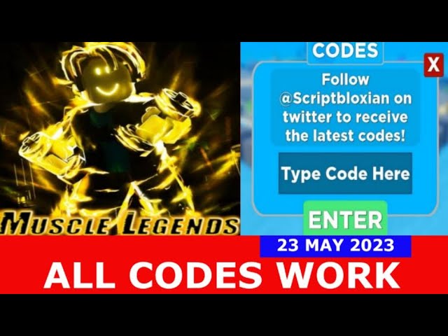 All Muscle Legends Codes in Roblox (May 2023)