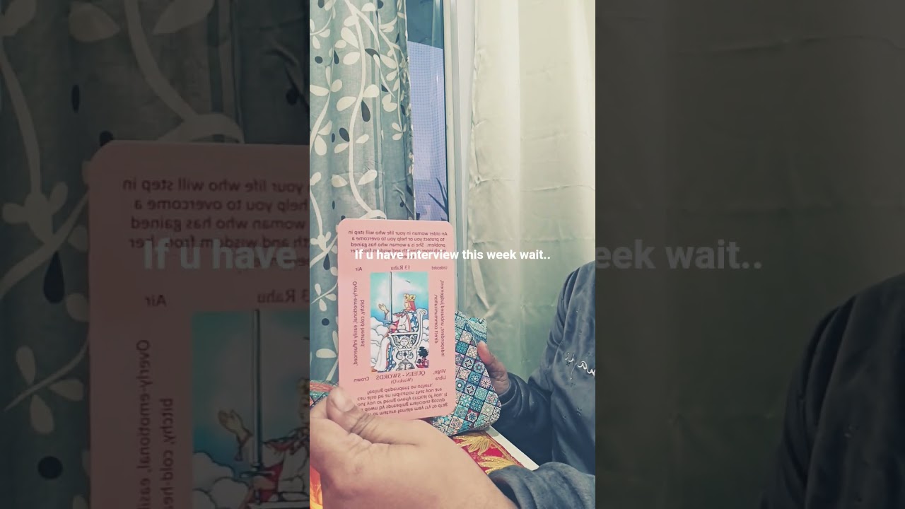 if u have interview this week or coming week then wait n watch...#tarotreading #tarotcards