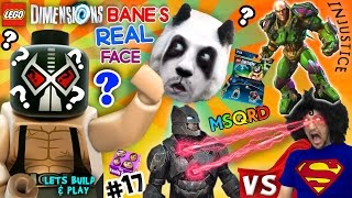 BANE'S REAL FACE?  Batman vs. Superman vs. Lex Luthor FIGHT! Lets Build & Play LEGO Dimensions #17
