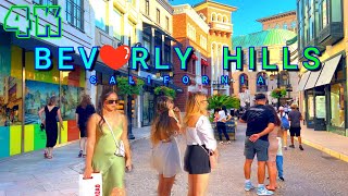 Rodeo Drive Walk Before Sunset, Beverly Hills California USA 4K - UHD