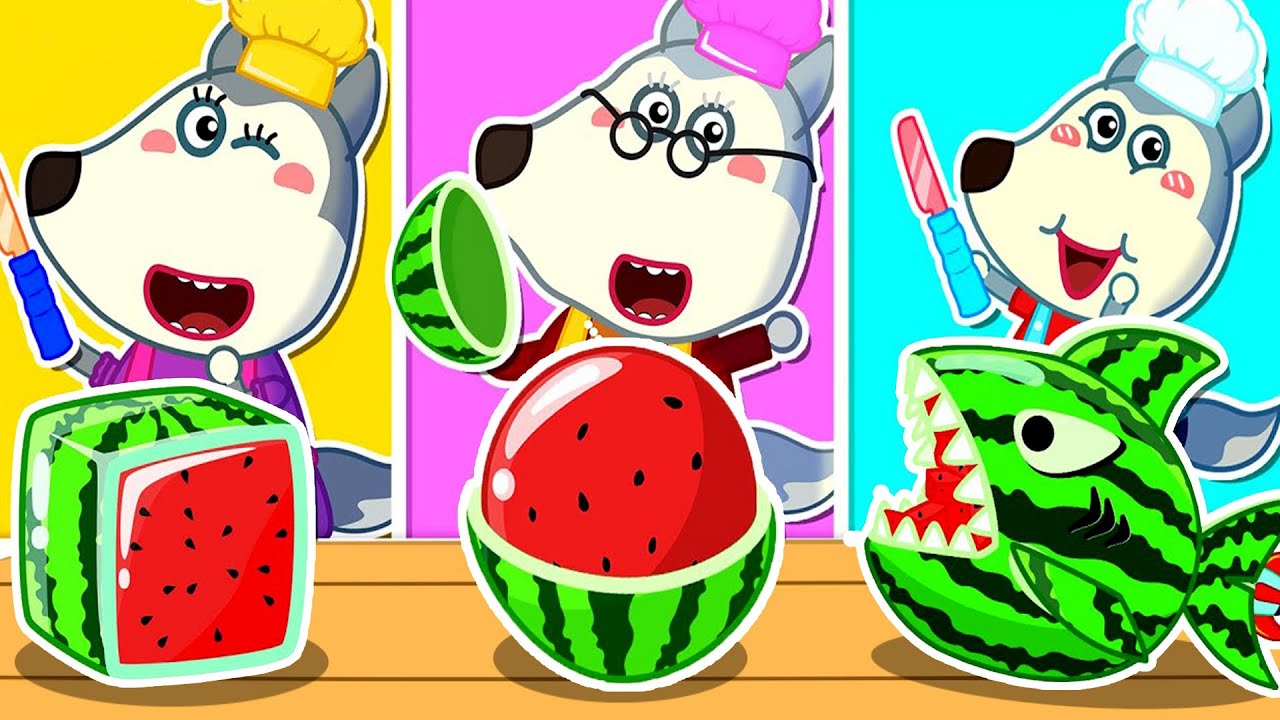 Creative Challenge with Watermelon | Series Fun Playtime With Wolfoo | Cartoon for Kids