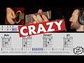 Beginner 4 chord acoustic easy strumming song 3 levels of crazy by gnarls barkley playalong