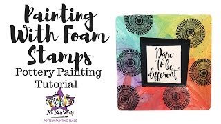 How To Use Foam Stamps on Pottery | As You Wish Pottery