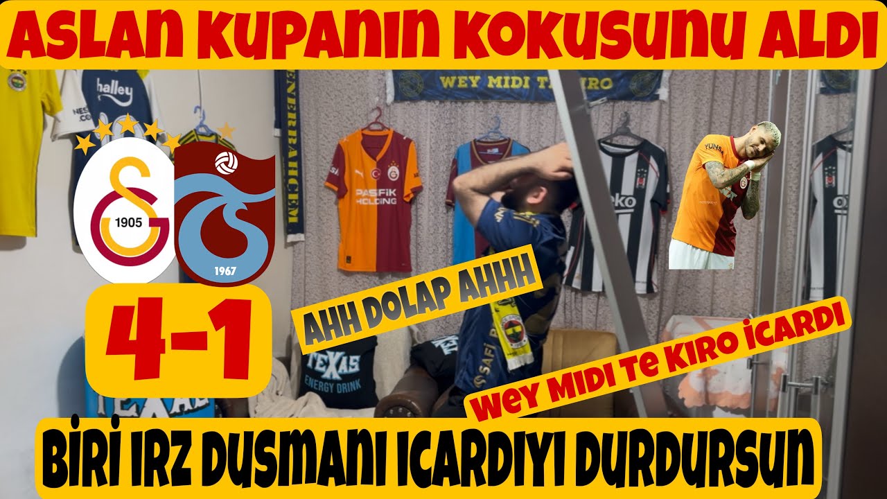 Delil Reis Çıldırdı - Galatasaray 4-1 Trabzonspor Maçı Tepki Videosu - 