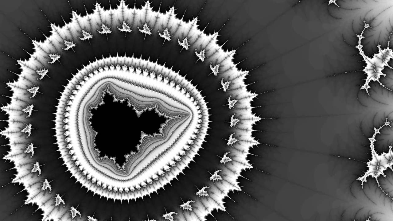 Mandelbrot Black And White Zoom - YouTube
