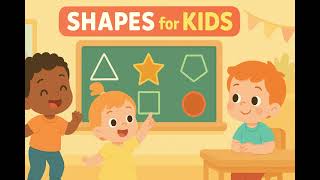 Şekilleri Öğreniyoruz Neşeli Sınıfta Dans Eden Sevimli Çocuklar