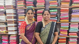 Linen cotton saree |Nithi tex | Elampillai sarees collection | lowest price | elampillai sarees screenshot 1