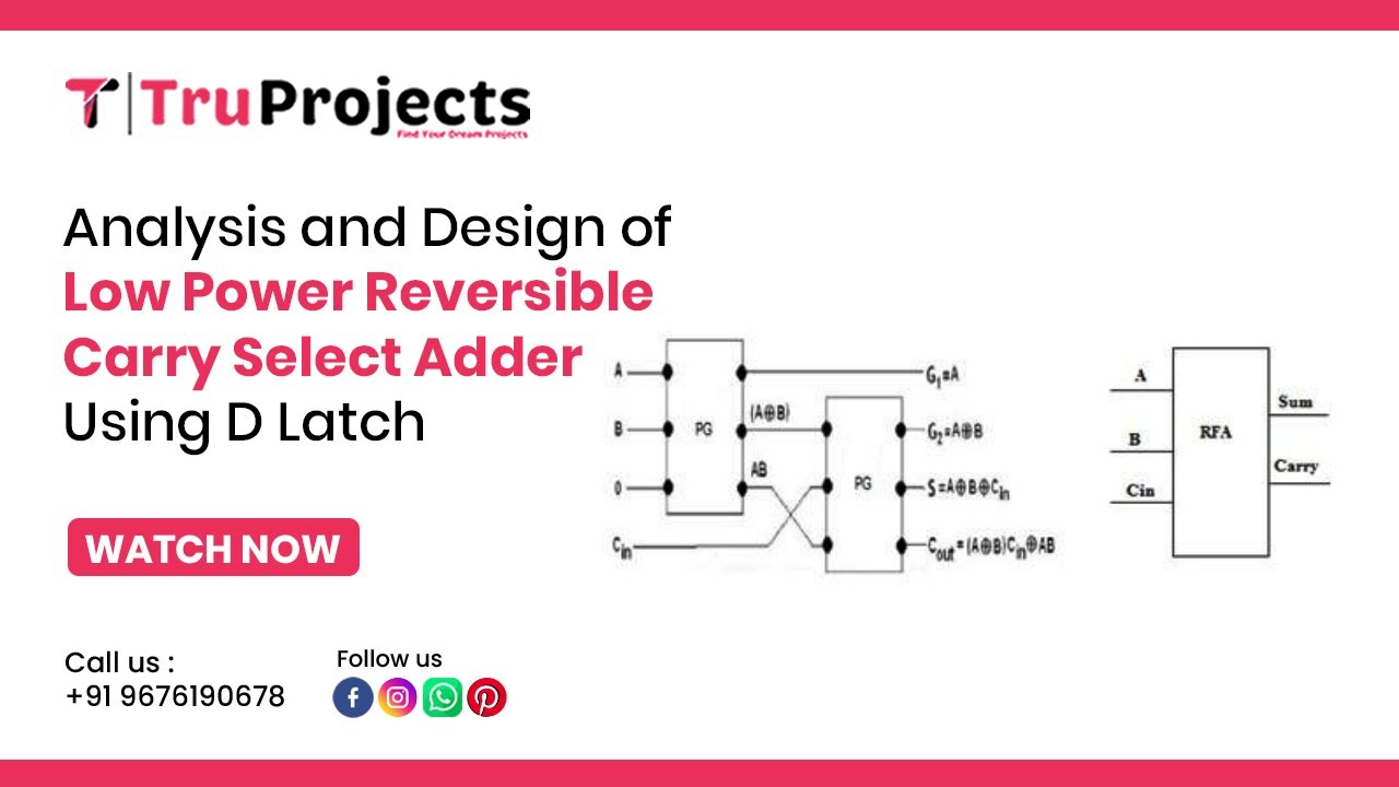 Analysis and Design of Low Power Reversible Carry Select Adder Using D ...