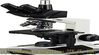 OMAX - 40X-2000X Trinocular Biological Compound Microscope with Replaceable LED Light - M837SL