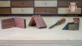 木工DIY  | 超酷的木頭鉸鏈 | hand making wood hinges | woodworking #038