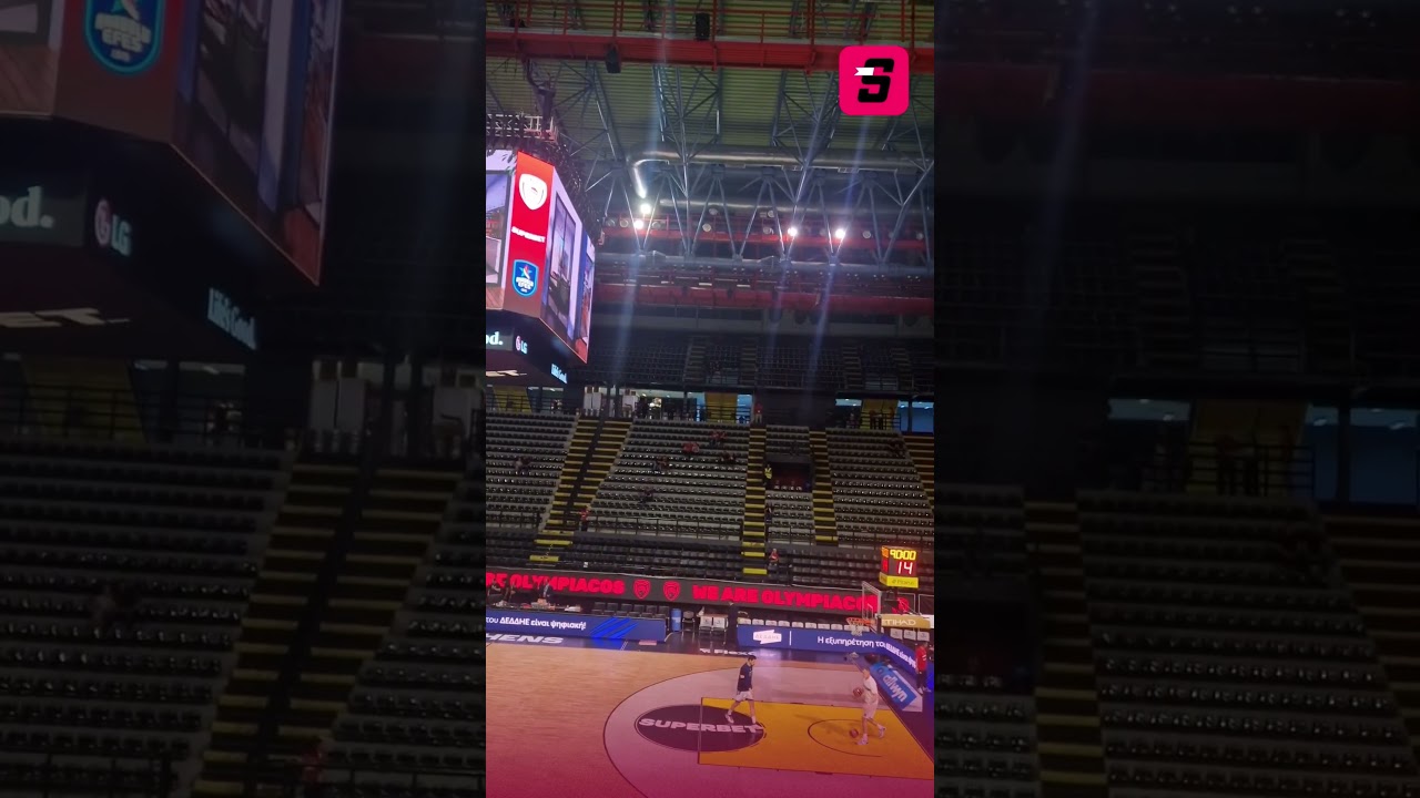 🔴⚪️ Η εσωτερική διαμόρφωση του χώρου της Sunel Arena από τον Ολυμπιακό!