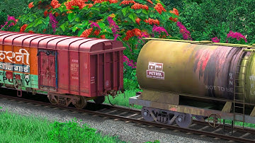 BCNA COUPLING OIL TANKER FREIGHT TRAIN | BUMPY RAILROAD | RAILWORK | INDIAN TRAIN SIMULATOR