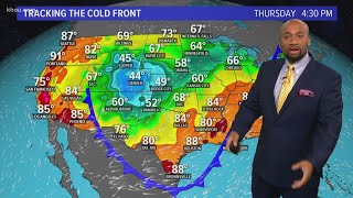 Tracking the cold front: Houston prepares for cooler weather later this week