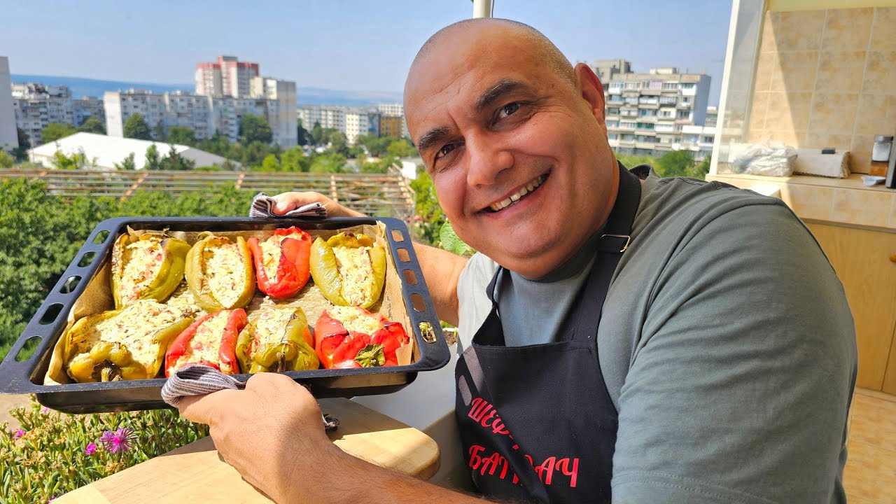 Пълнени чушки лодки със сирене по гръцки! 