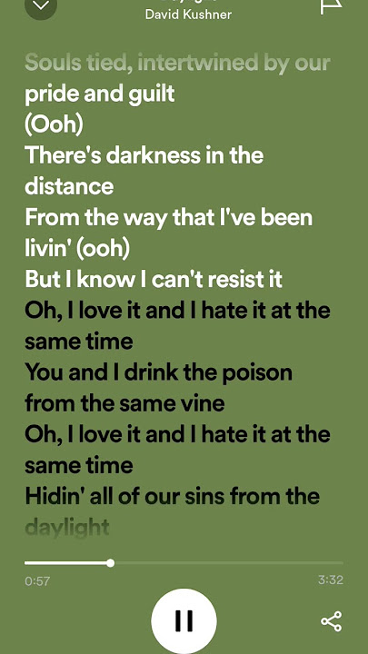 David Kushner - Daylight (lyrics) #davidkushner #daylight #spotify