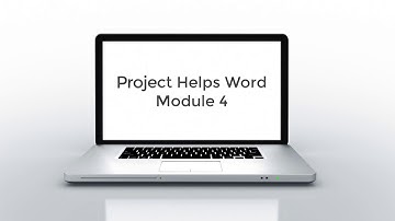 Word Project Helps Module 4