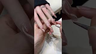 The ultimate cat-eye glow. #NailArt #cateyenails #shorts