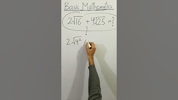 😳 CLEAN BASIC MATHEMATICS 2√ 16+4√25=? #Shorts