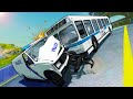 Crazy BUS Crashes Through Police Cars In HUGE CITY! - BeamNG Gameplay & Crashes - Cop Escape