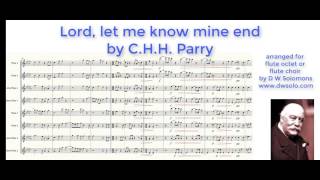 Lord, let me know mine end for flute octet or flute choir