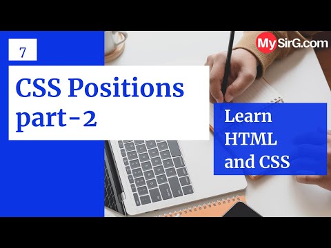 CSS Positions Part-2 | Learn HTML and CSS | MySirG.com