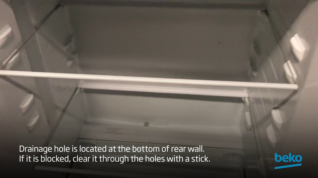Cleaning fridge drain holes | by Beko - YouTube