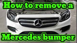 The best way to remove a front bumper on a 2016 mercedes e300.