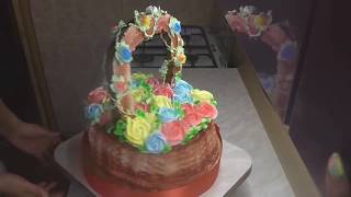 Как украсить торт.Торт Корзина.How to decorate a cake Cake Basket.Юлия Клочкова.