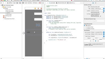Swift 2.0 Tutorial 2 -Adding Two Numbers - Text Fields - Buttons - Labels