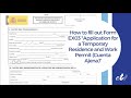  how to fill out modelo ex03 application for a temporary residence and work permit cuenta ajena