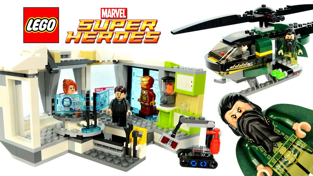 LEGO® Iron Man Malibu Mansion Attack Super Heroes 76007 w/ Pepper Potts & the Mandarin - YouTube