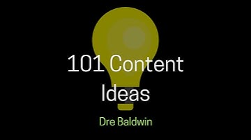 101 Content Ideas: Build Your Brand Through Creating Endless Content for Video, Audio, and Written
