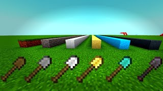 Minecraft Which shovel is faster for ? How many durability ?