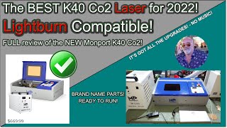 Initial setup of the Monport K40 Lightburn Edition hobby laser.