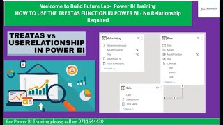 how to use treatas function || without manual relationships relationship -power bi link tables